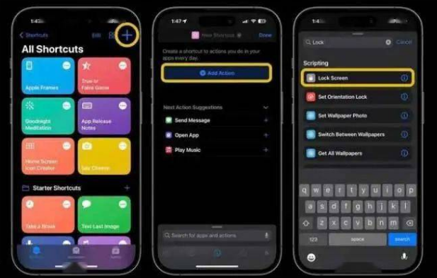 太子河苹果14锁屏维修店分享iPhone14升级iOS16.4后如何创建锁屏快捷方式 